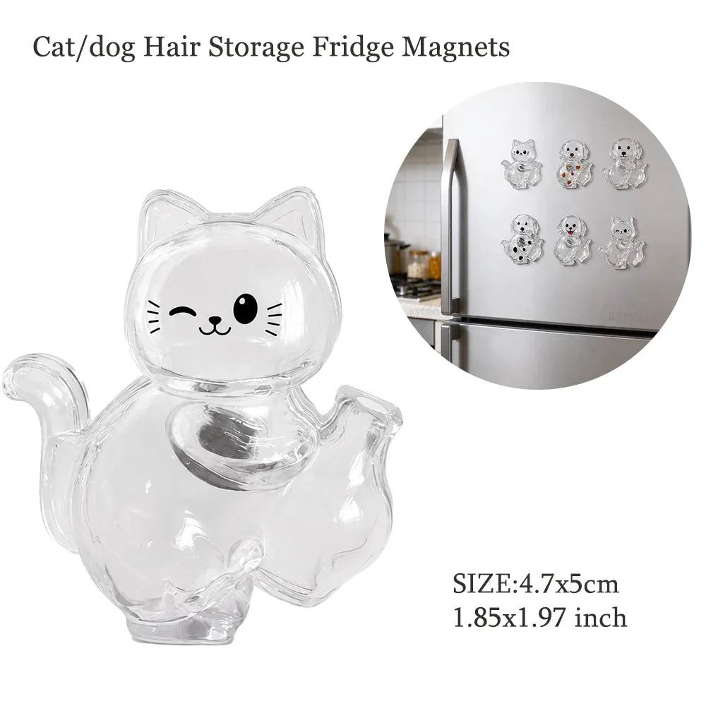 Transparent Cute Dog Pendant Keychain Creative Pet Hair Storage Capsule Hanging Ornament for Pet Lover DIY Pet Memorial Keychain