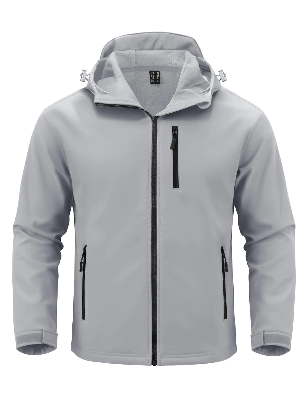 TACVASEN Hooded Rain Softshell Jacket Mens Fleece Lined Waterproof Jacket Work Jacket Outdoor Trekking Hiking Windbreaker Male