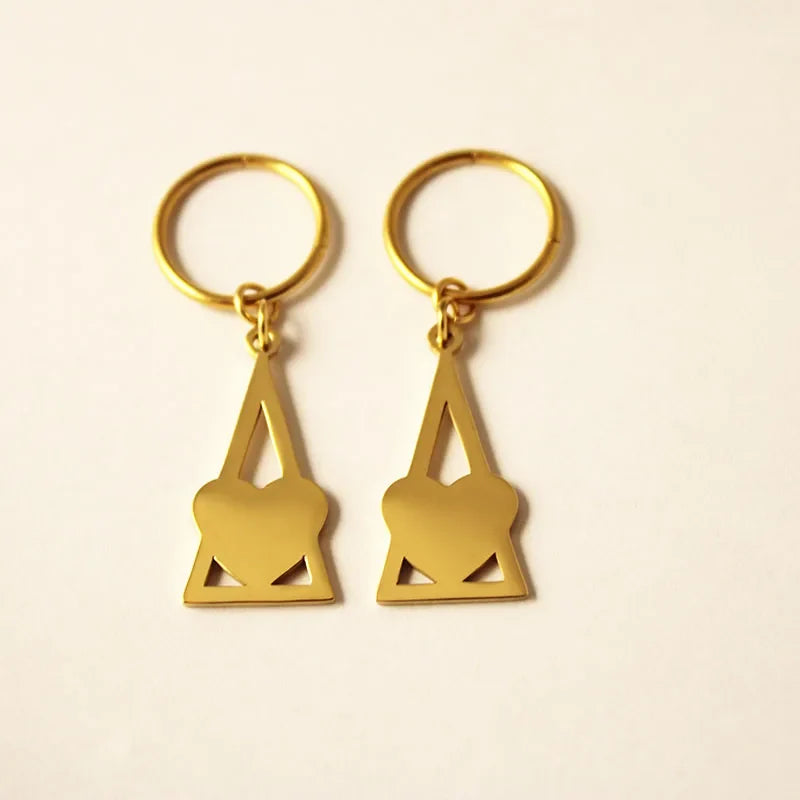 New Zealand Kiribati Hawaii Coconut Tree Shape Earrings for Women Girls Gold Color Stainless Steel Jewelry Gift