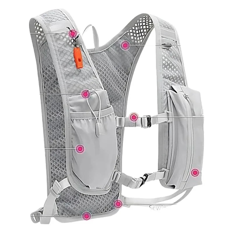 For Marathon trail Running Vest Lightweight Hiking Vest Backpack Reflective Hydration Water Bladderr Pack With Phone Pocket