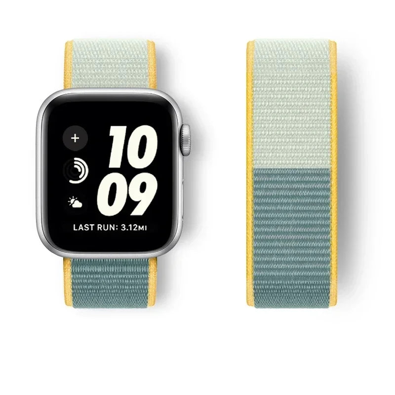 Nylon Sport loop Strap For Apple Watch Band 44mm 42/40mm 45mm  38/41mm pride Bracelet iwatch Ultra2 49mm Series 9 8 se 7 6 5 4 3