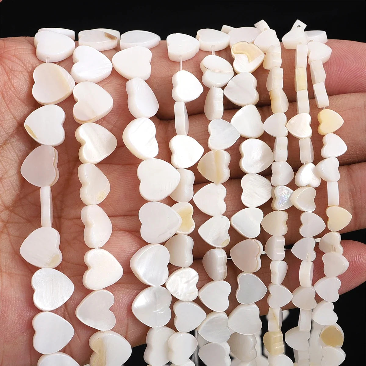 Natural Shell Beads Mother of Pearl Love Star Oval Round Flat Loose Spacer Beads for Jewelry Making DIY Charm Bracelet Necklace