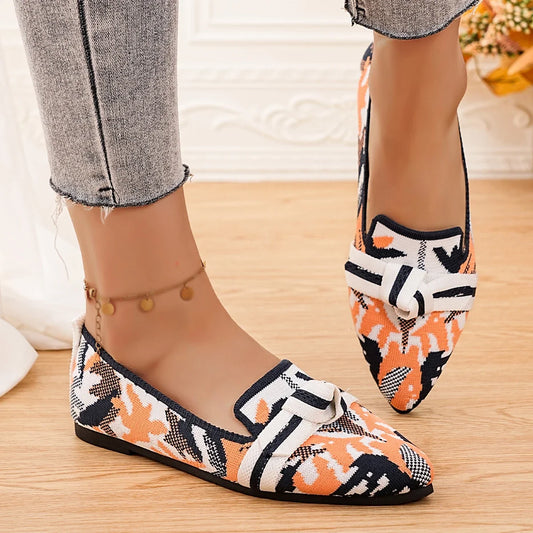 New Women's Loafers Ballet Flat Shoes Spring/autumn Fashion Pointed Toe Casual Low Heeled Women's Flat Shoes  Size 36-43