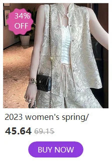 2026 spring new chinese new style plate buckle waistcoat jacket jacquard stand collar sleeveless retro women cheongsam waistcoat