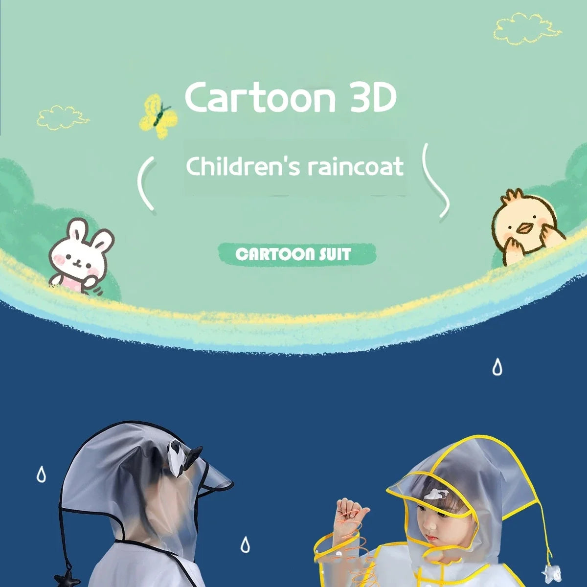 Special Raincoats for School Students Boys And Girls Waterproof Outdoor Rain Jackets  Protective Coats
