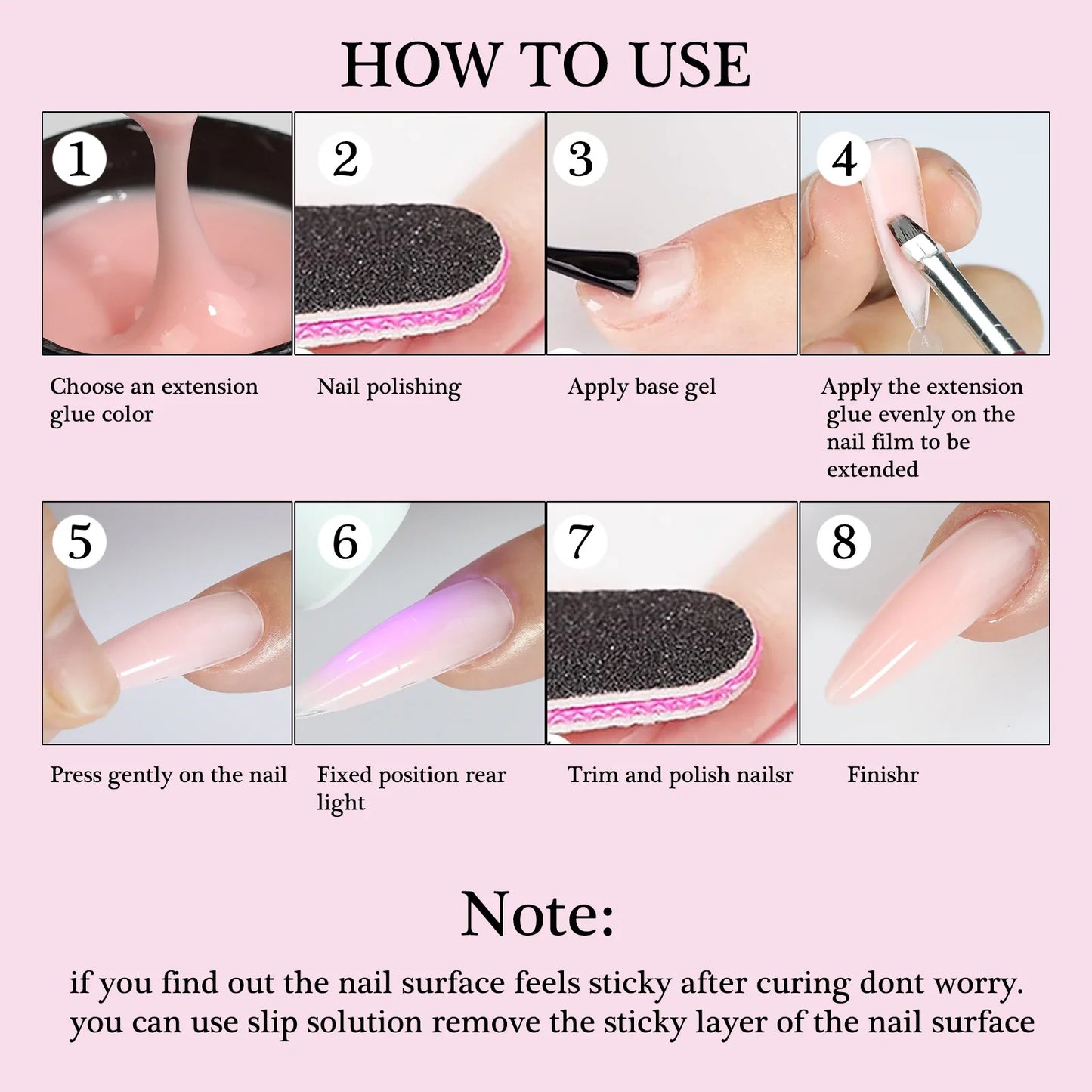 2/3Jars Poly Nail Gel UV LED Cured Builder Nail Gel Set Light Nude Pink Clear Extension Nail Solid Gels For DIY At Home Salon