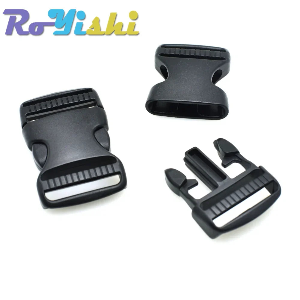 2-10 Pcs/Pack 20~50mm Plastic Hardware Dual Adjustable Side Release Buckles Molle Tatical Backpack Belt Bag Parts Strap Webbing