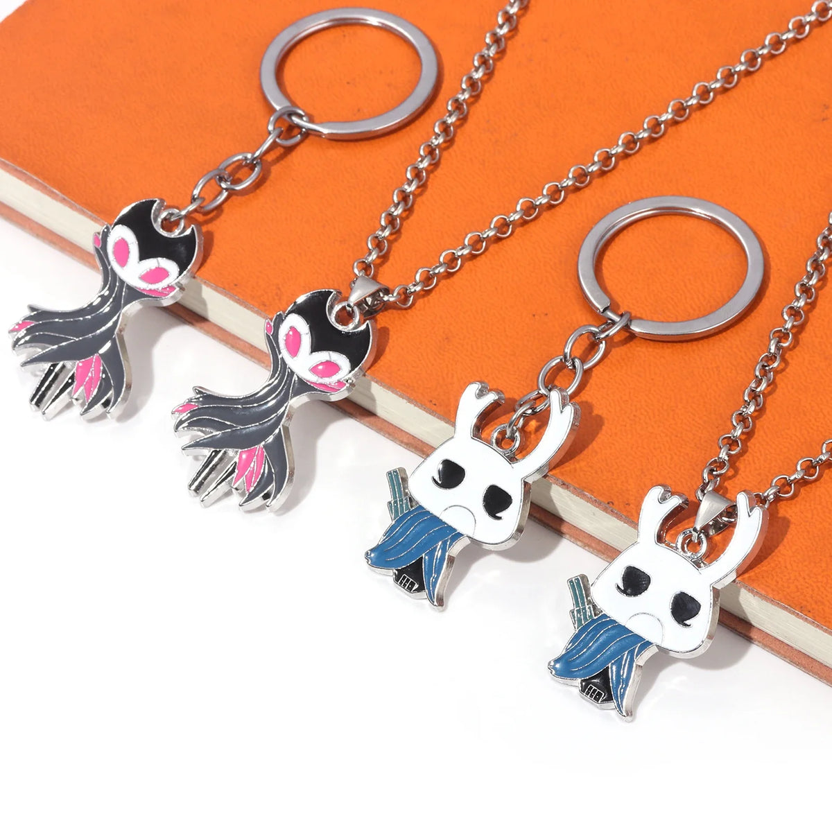 Game Hollow Knight Keychain The Grimm Theater Master Metal Keychain Pendant Game Peripheral Jewelry Unisex Keychain Pendant