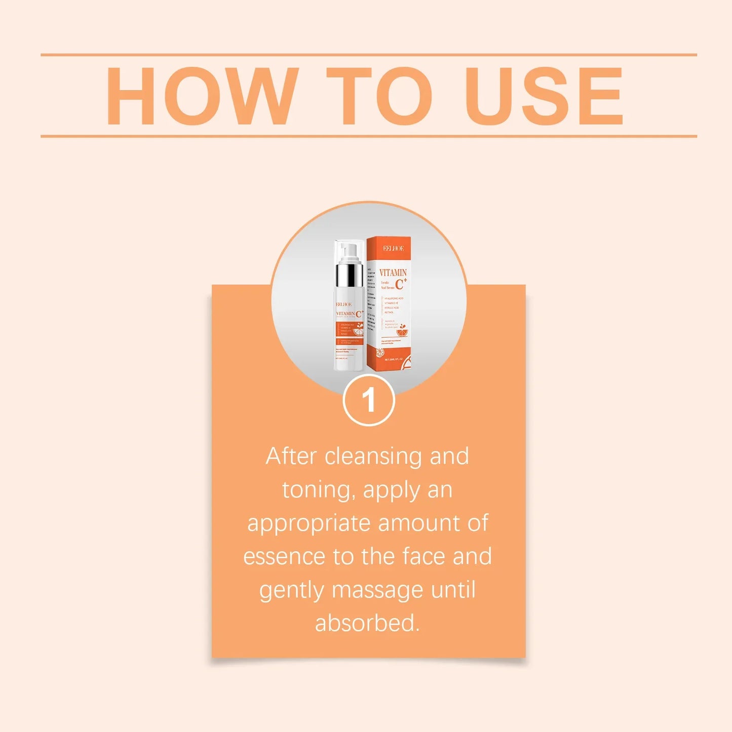 Eelhoe Vitamin C Facial Essence Moisturizing Lifting Reduce Fine Lines Keep Smoothing Anti A-ging Remove Acne Face Firming Serum