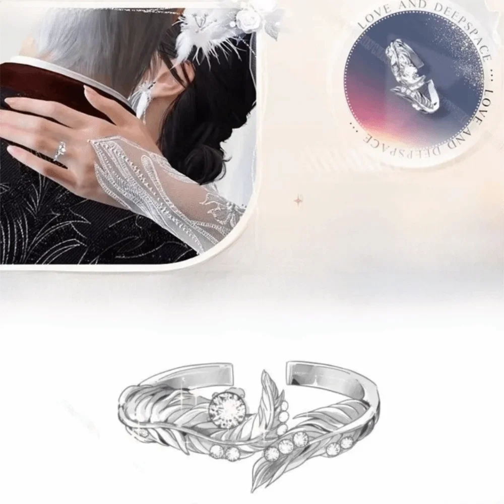 Gift Copper Love And Deepspace Ring Xavier Zayne Wedding Ring Caleb Game Prop Adjustable Rings Cosplay