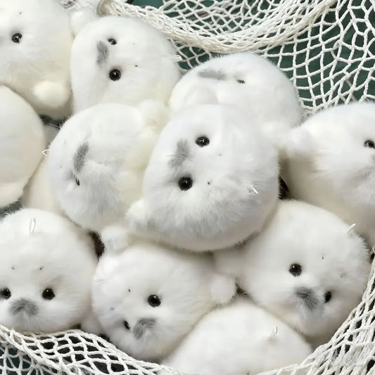 Fashion Accessory White Little Seal Blue Devil RayKeychain Marine Life Car Key Accessories Animal Doll Seal Toy Pendant