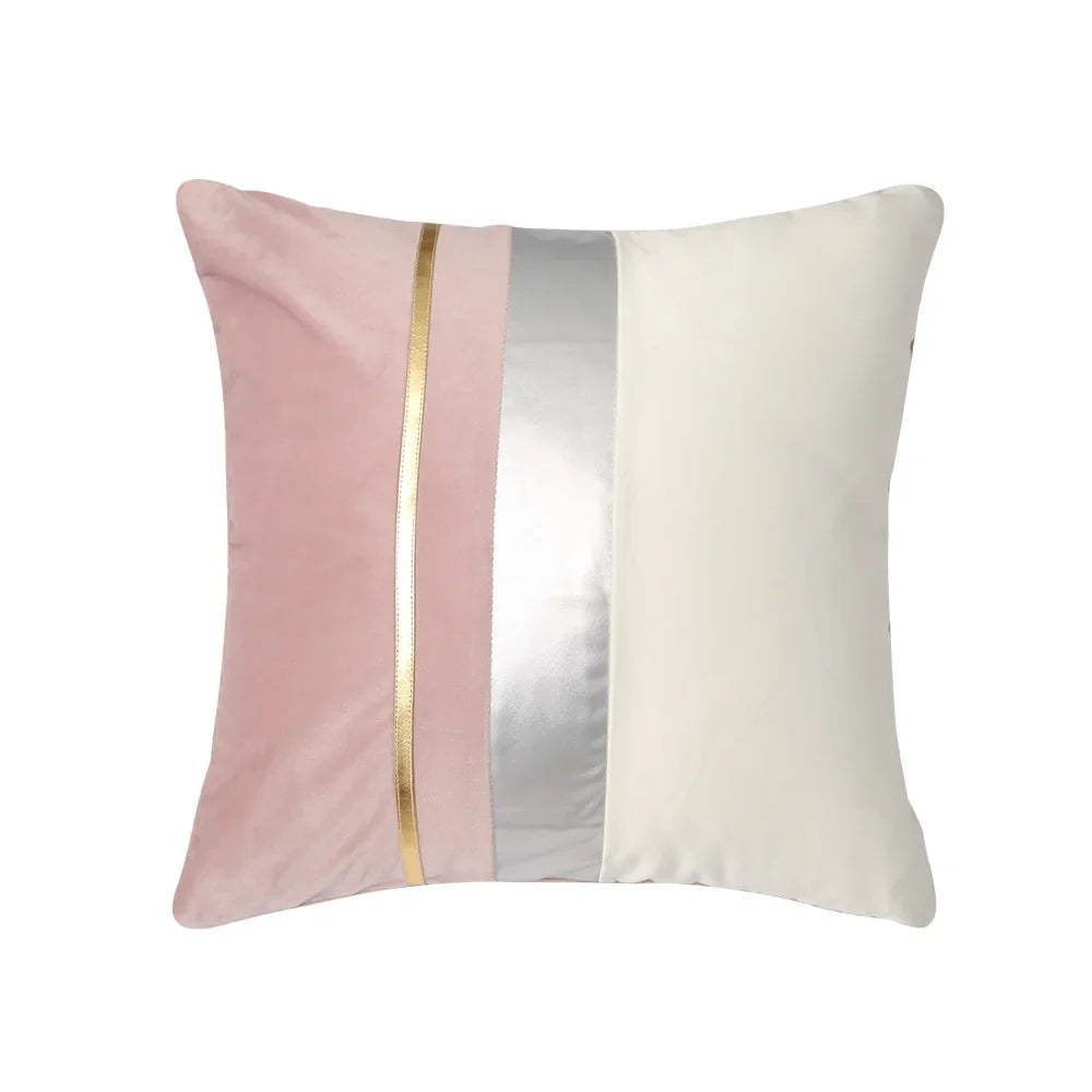 Luxury Velvet Cushion Cover, Patchwork Design Pillow Case, Home Decor, Sofa Pillows, 45x45cm, 30x50cm