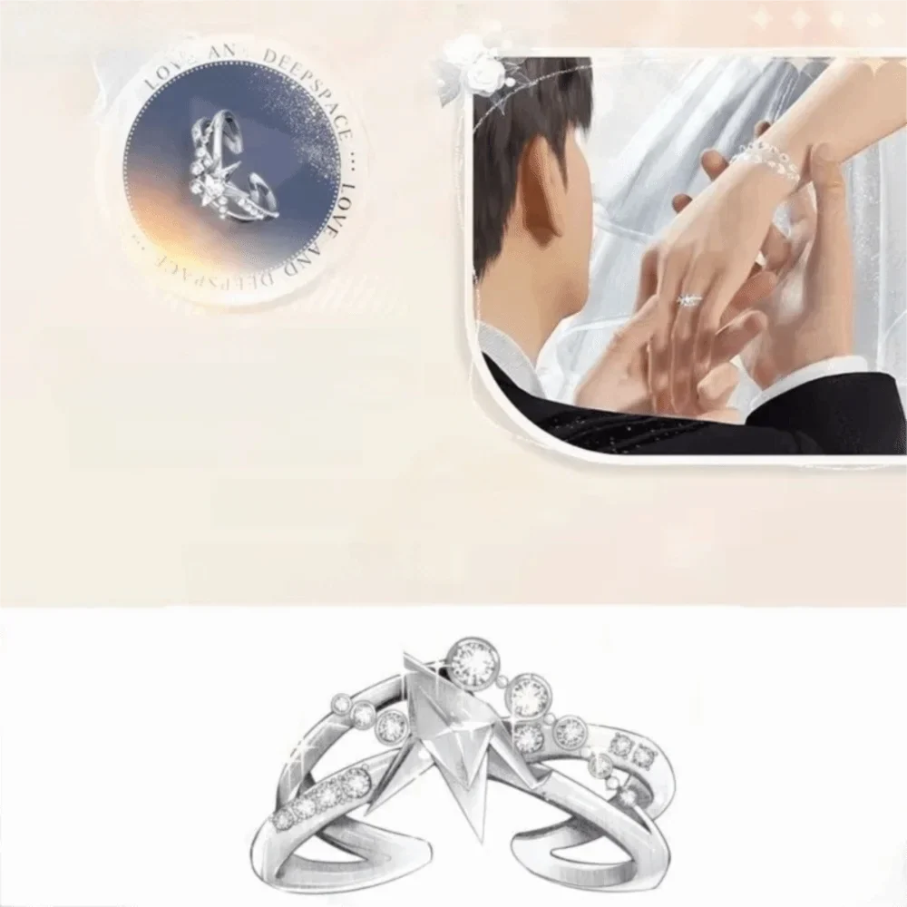 Gift Copper Love And Deepspace Ring Xavier Zayne Wedding Ring Caleb Game Prop Adjustable Rings Cosplay
