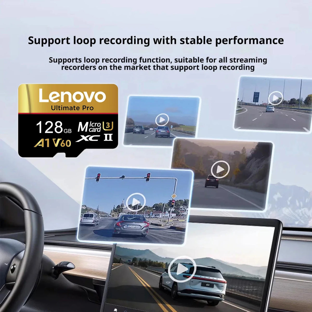 Lenovo SD Memory Card 128GB 256GB 512GB 1TB Micro SD Card V60 U3 Flash Cards TF Card Memory Microsd For Insta360 DJI Drone