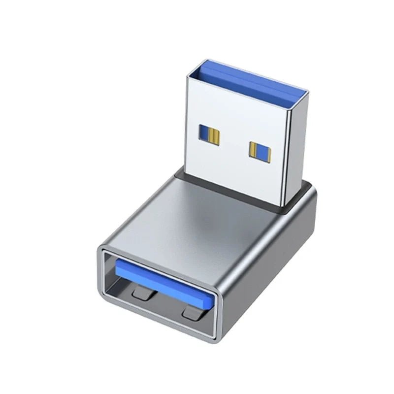 90 Degree Left Right Up Down Angled USB 3.0 A Male to Female Extension Connector Adapter for Laptop PC USB Chargers Converter