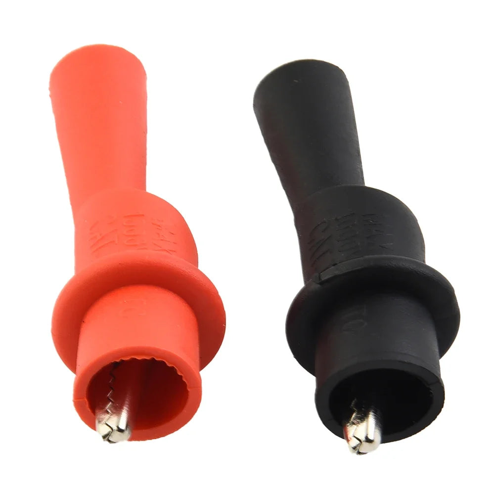 2pcs Red+Black Wire Tips Test Clip Clamp For Multi-Meter Tester AC DC 10A 1000V Multimeter Tool Accessories