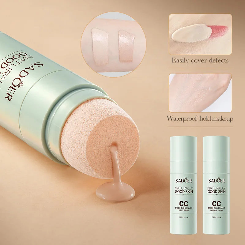 SADOER Concealer CC Stick Concealer Not Take Off Makeup Waterproof Consolidation Moisturizing Makeup Concealer