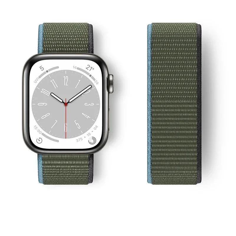 Nylon Sport loop Strap For Apple Watch Band 44mm 42/40mm 45mm  38/41mm pride Bracelet iwatch Ultra2 49mm Series 9 8 se 7 6 5 4 3