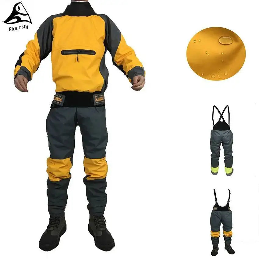 Waterproof Breathable Clothing For Kayak Skiing Fishing Kayaking Boating Rafting Drysuit Vest Jacket Cycling Raincoat