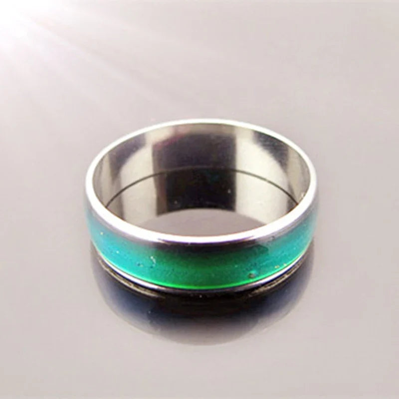 1pc Stainless Steel Mood Ring Changing Color Rings Emotion Feeling Temperature Ring For Women Men Couples Rings Fashion Jewelry