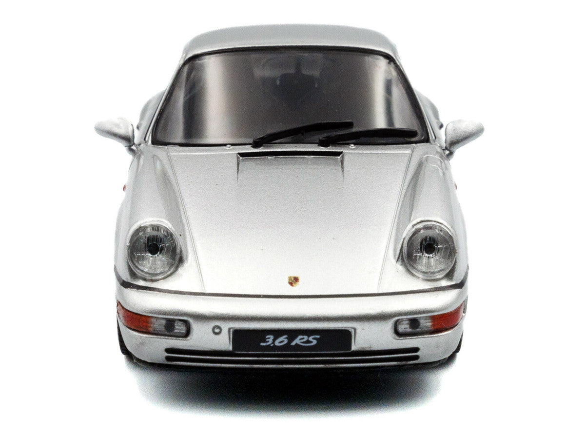 1994 Porsche 911 (964) RS Silver Metallic with Black Stripes 1/43 Diecast Model Car by Solido