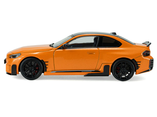 2024 BMW M2 M Performance Papaya Orange Metallic with Black Top 1/43 Diecast Model Car by Solido