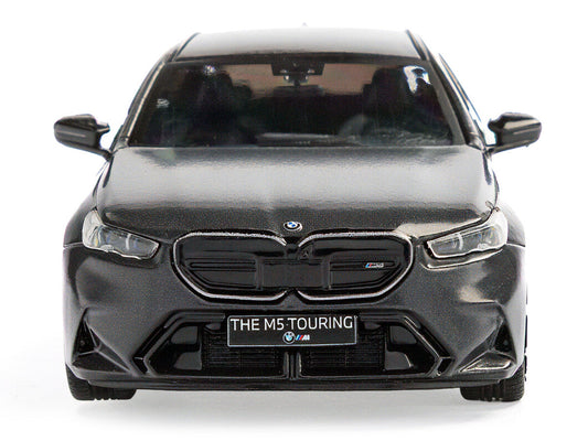2024 BMW M5 Touring Frozen Deep Gray Metallic with Black Top 1/43 Diecast Model Car by Solido