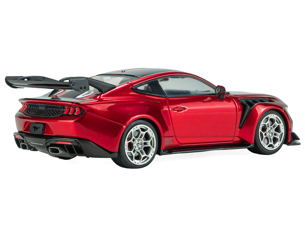2025 Ford Mustang GTD Chroma Flame Red Metallic with Black Stripes 1/43 Diecast Model Car by Solido