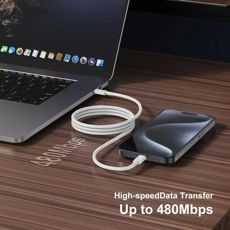 1-10PCS USB C Cable to USB C 100W Fast Charging Charger Cable Supports Fast Charging For iPhone 16 17 Samsung Xiaomi Huawei etc
