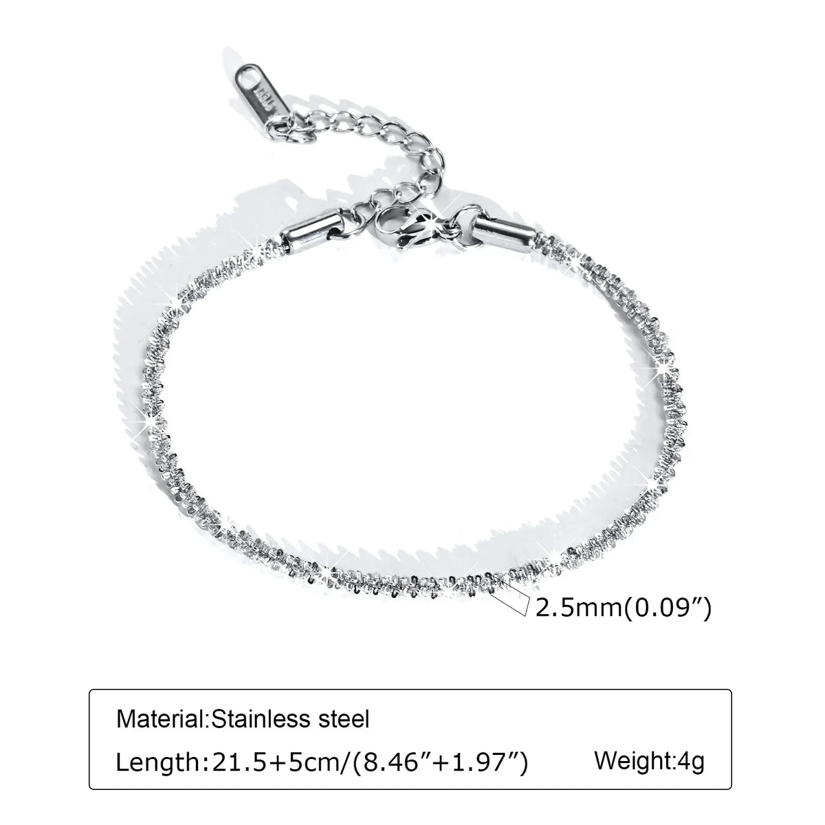 Silver Color Anklet Bracelets for Women Waterproof, Stainless Steel Layered Cuban Chain Herringbone Anklets Summer Beach Gift