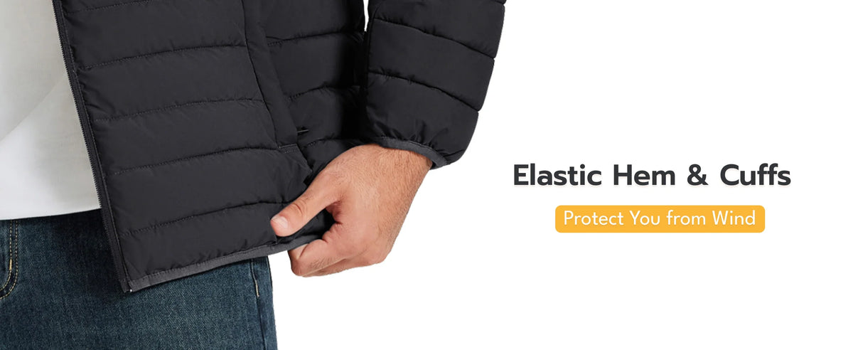 TACVASEN Men's Puffer Jacket Winter Warm Hooded Sherpa Lined Water Resistant Windproof Insulated Jacket Warm Winter Puffy Coat
