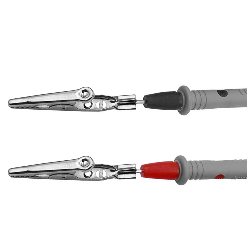 2pcs Red+Black Wire Tips Test Clip Clamp For Multi-Meter Tester AC DC 10A 1000V Multimeter Tool Accessories