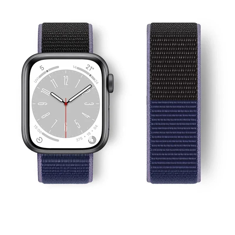 Nylon Sport loop Strap For Apple Watch Band 44mm 42/40mm 45mm  38/41mm pride Bracelet iwatch Ultra2 49mm Series 9 8 se 7 6 5 4 3
