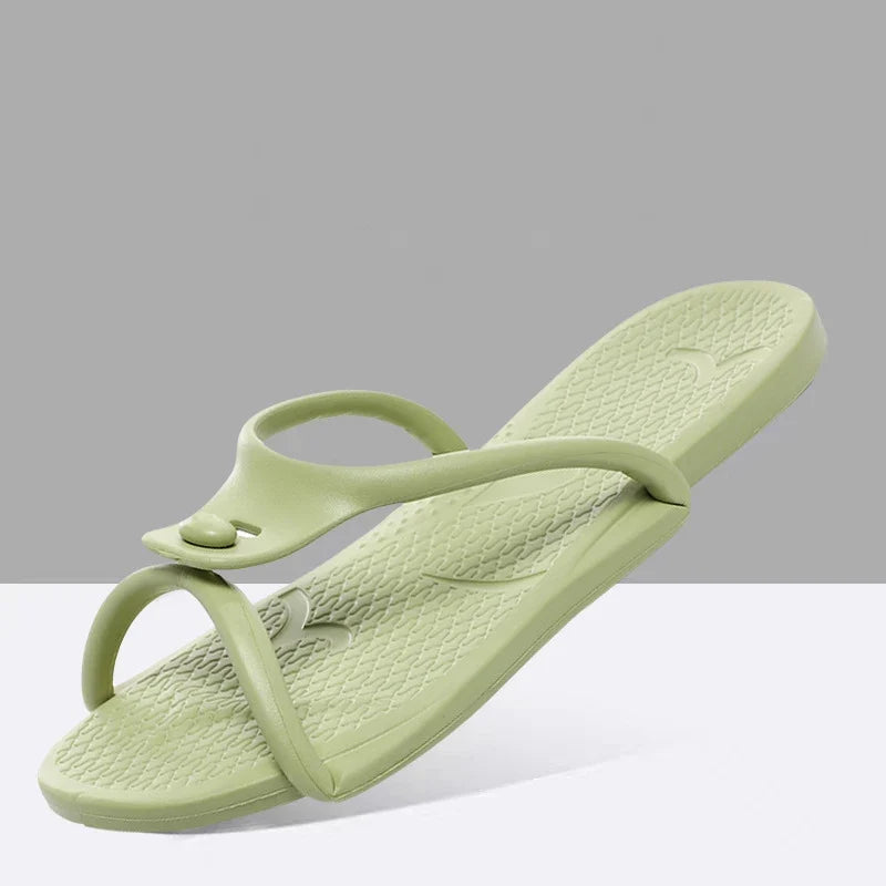 2024 Summer Women Folding Slippers Adults Portable Trip Travel Sandals Couples Indoor Soft Slides Men Beach Non-slip EVA Shoes