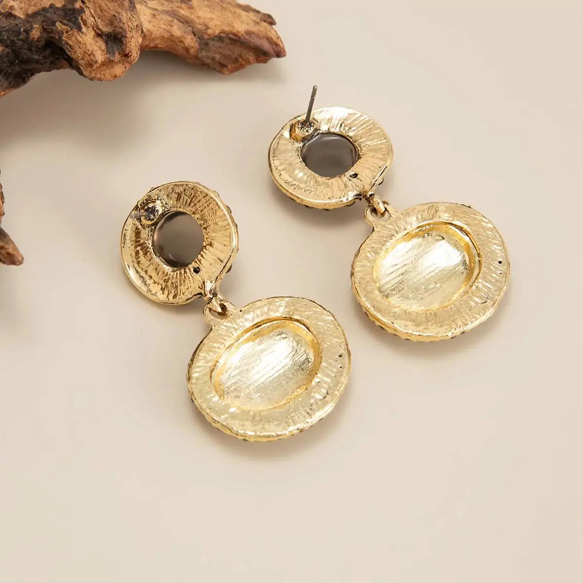 New Trendy Geometric Oval Drop Earrings Women Luxury Vintage Classic Metal Pendant Earring Party Accessory Jewelry Gift