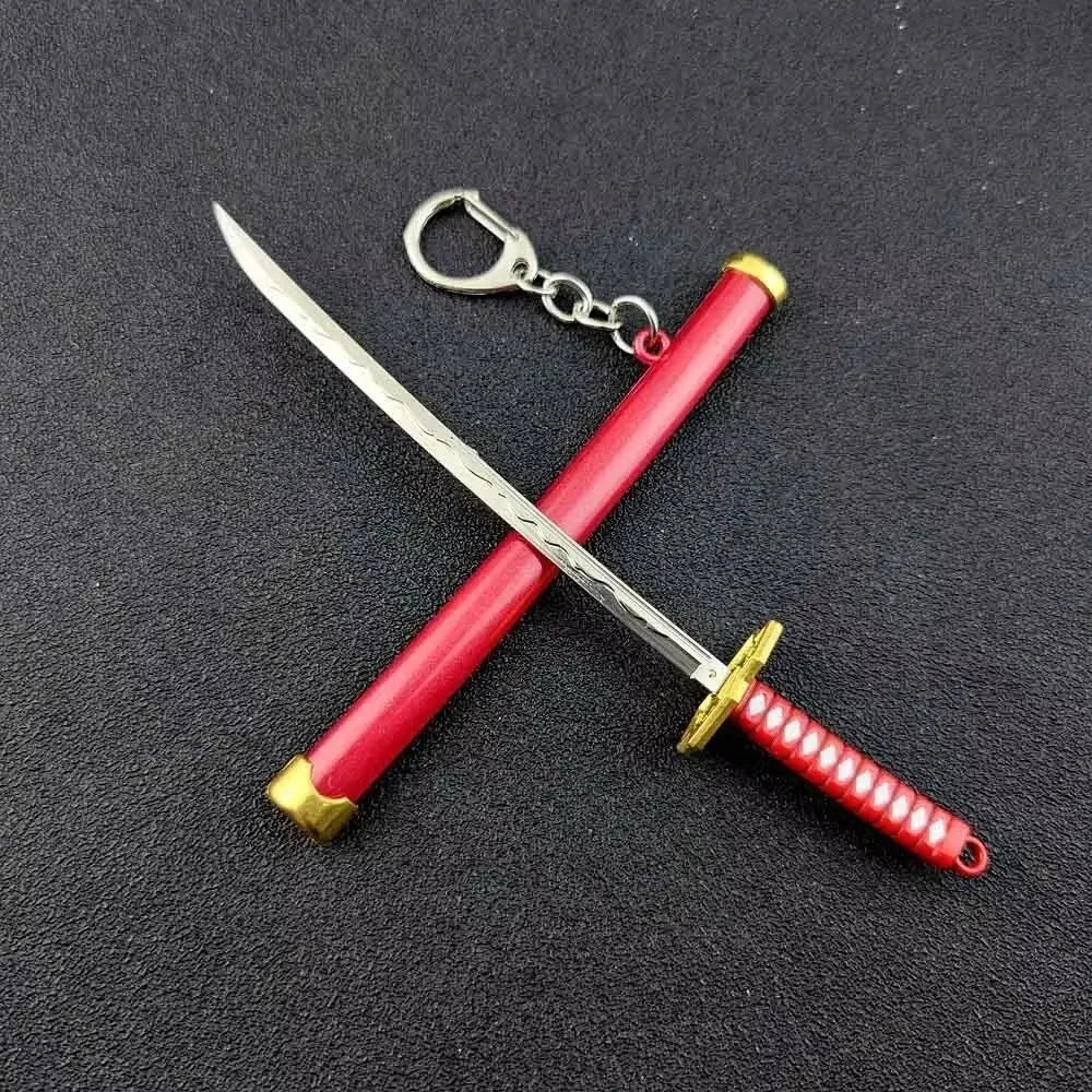 Mini Samurai Sword Keychain Anime Scabbard Key Ring Katana Buckle Key Chain for Men Women Cosplay Toy Jewelry Gift