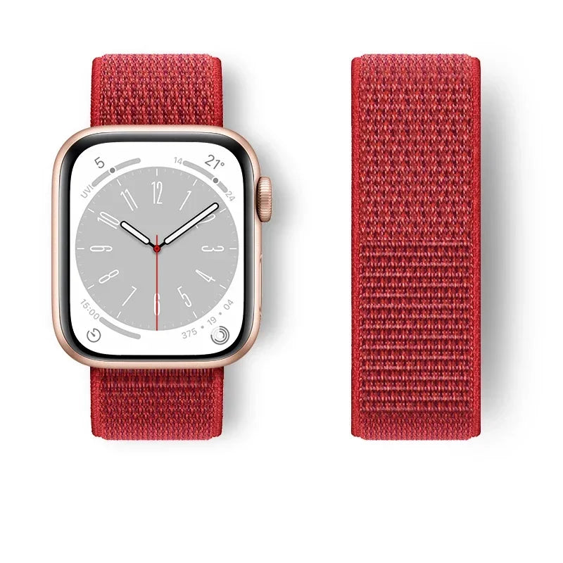 Nylon Sport loop Strap For Apple Watch Band 44mm 42/40mm 45mm  38/41mm pride Bracelet iwatch Ultra2 49mm Series 9 8 se 7 6 5 4 3