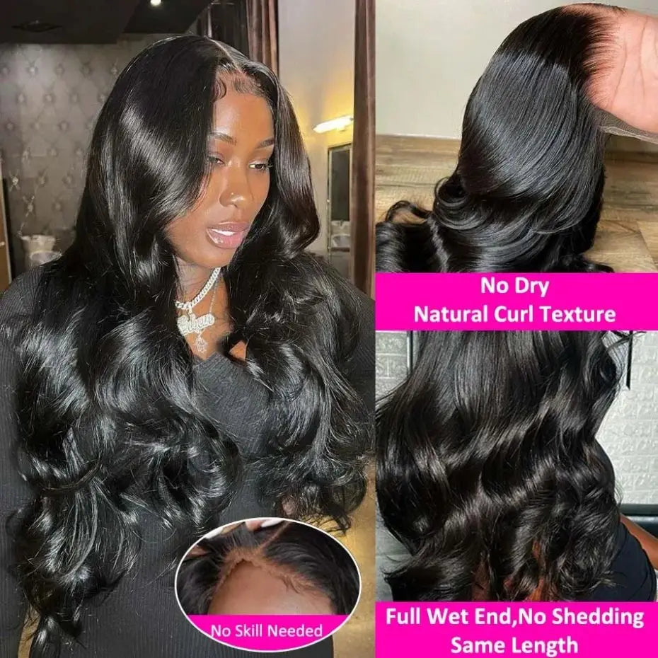 Ready To Wear Body Wave Glueless Wigs 6x4 5x5 Pre-Cut Lace Closure Remy Human Hair 13x4 Lace Frontal Wig Brazilian Curly Wave