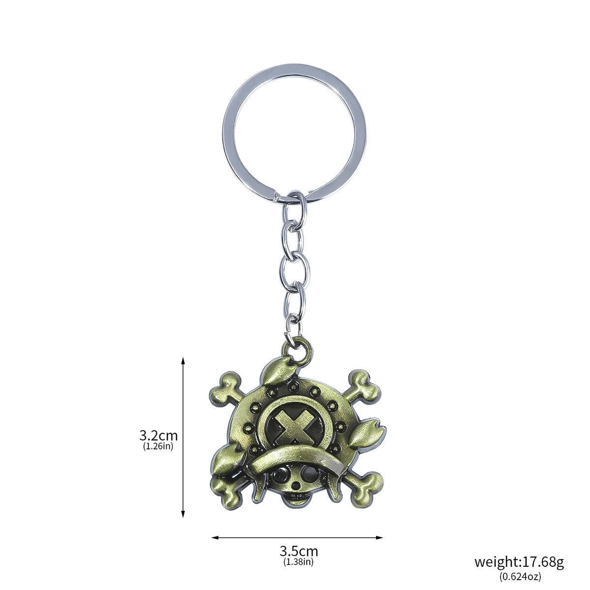 One Piece Luffy Straw Hat Keychain Rotatable Zoro Skull Metal Pendant Role-Playing Decorative Accessories Fan Jewelry Gift