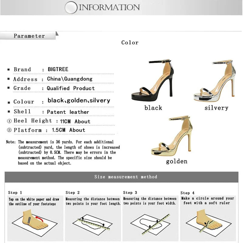 Luxury Women 11 Cm Heels Sandals Women Pumps Peep Toe High Heels Patent Leather Stiletto Lady Sandals Summer Shoes Platform Heel