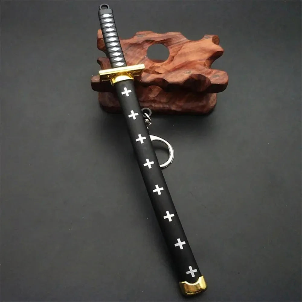 Mini Samurai Sword Keychain Anime Scabbard Key Ring Katana Buckle Key Chain for Men Women Cosplay Toy Jewelry Gift
