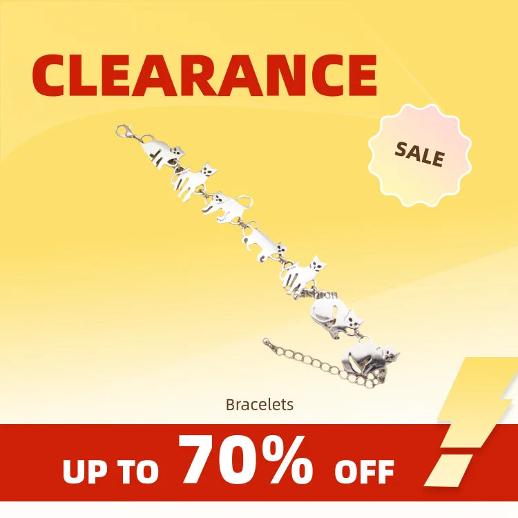 Clearance_Cat Pendant Charm Chain Link Bracelets For Women Cowgirl Cuff Bangles Fashion Jewelry Egyptian Bastet Pulseira Accesso