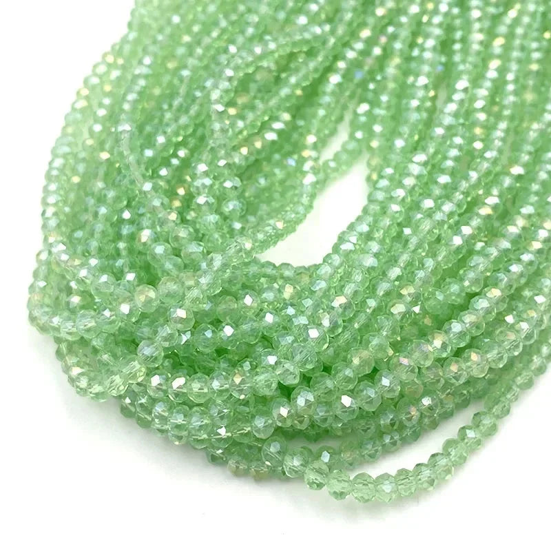 A 4mm Flat Bead Wheel Bead Loose Bead Crystal Glass Bead Bracelet Necklace Beaded Material DIY Jewelry Accessories