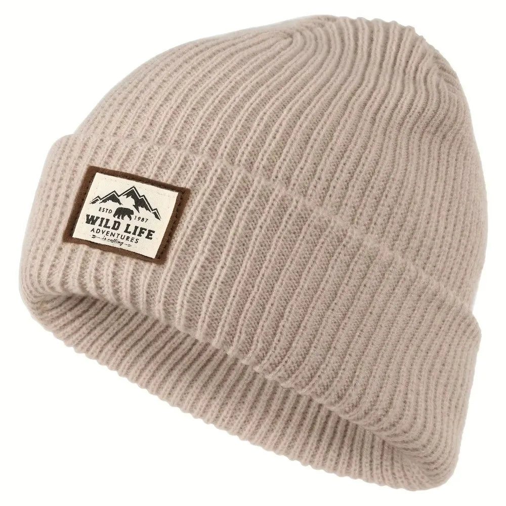 New Warm Outdoor Fleece Sports Hat Windproof Ear Protection Beanie Hats Knitted Thickened Winter Cap Men Women