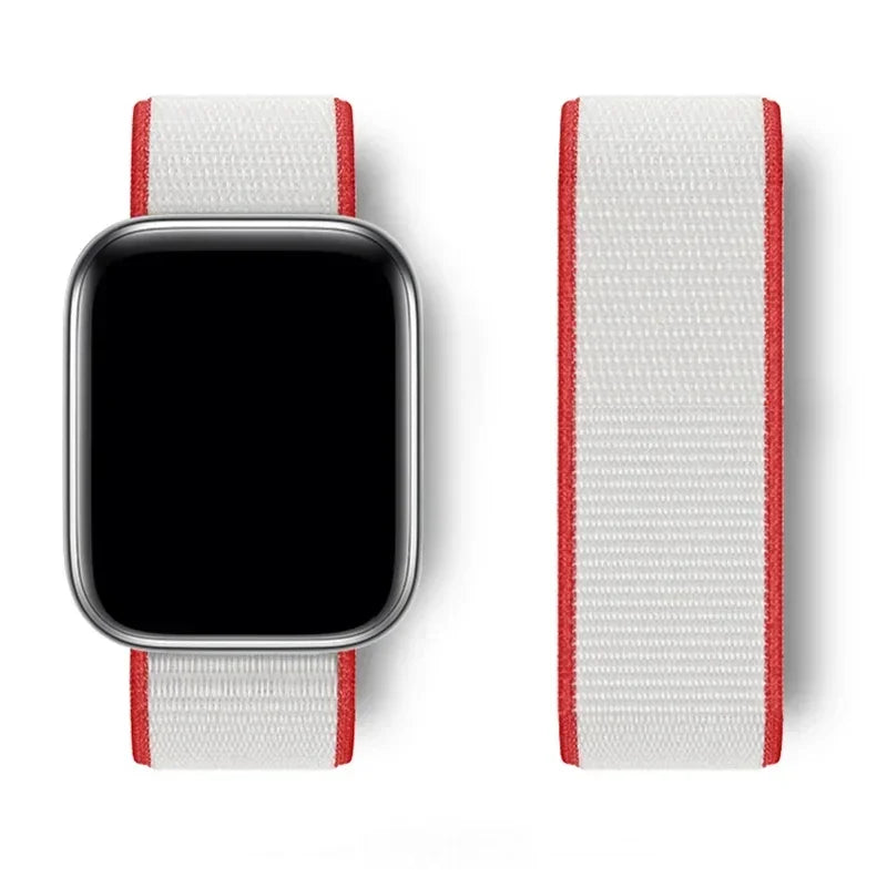 Nylon Sport loop Strap For Apple Watch Band 44mm 42/40mm 45mm  38/41mm pride Bracelet iwatch Ultra2 49mm Series 9 8 se 7 6 5 4 3