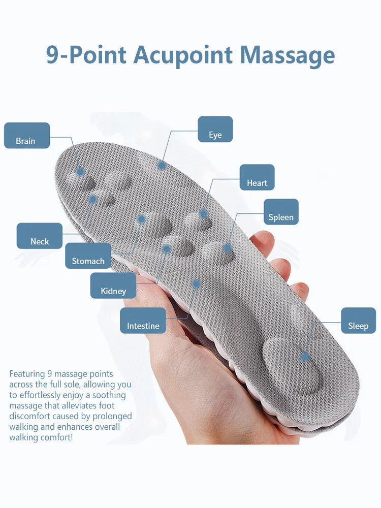 Latex Sport Insoles Soft High Elasticity Shoe Pads Orthotic Breathable Deodorant Shock Absorption Cushion Arch Support Insole