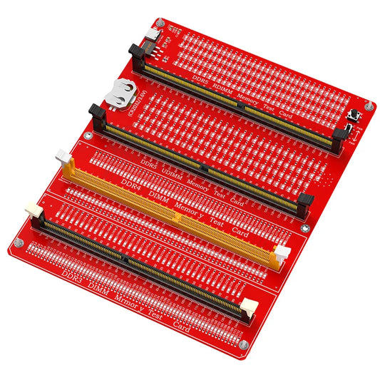 DDR3/4/5 RDIMM/UDIMM Memory Tester with LED Indicator Type C Power Supply Test Button Desktop Computer DDR3/4/5 Memory Test Card