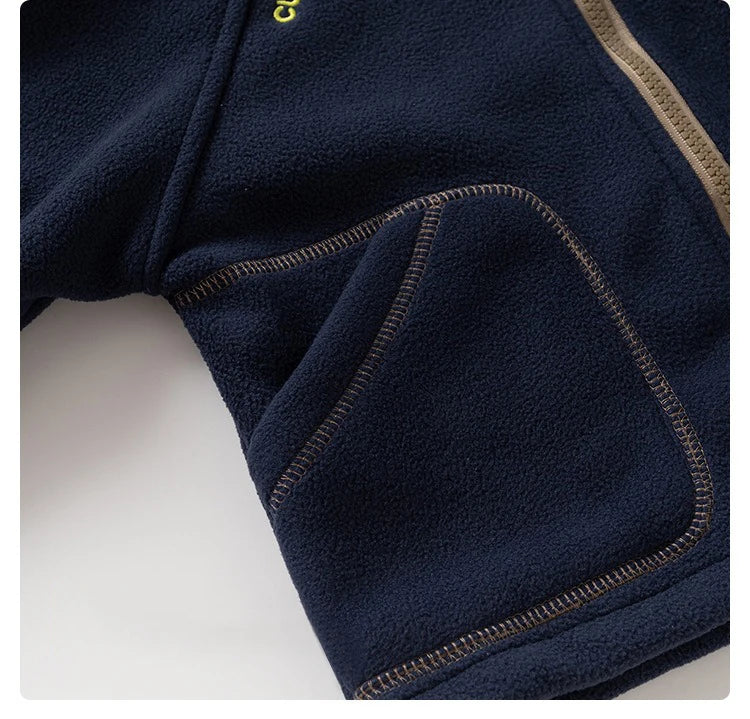 Ircomll New Children Boys Polar Fleece Jacket Autumn Winter Kids Coat Causal Toddler Stand Collar Zipper Outwear Boys Clothing