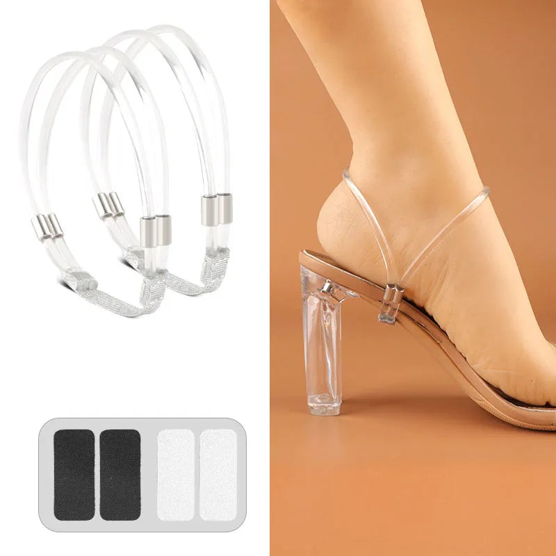 Rhinestone High Heels Shoes Band Anti-loose for Women Shoelaces Anti-drop Elastic Fixed Heel Laces shoe accessories