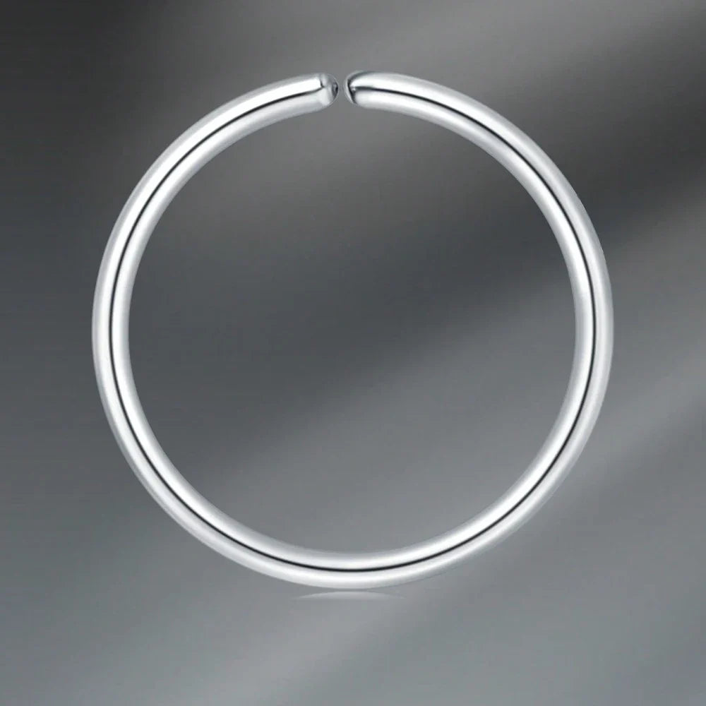 1pc Stainless Steel Nose Septum Clicker 20G 16G Flower Cubic Zirconia Decorated Piercing Nose Ring, Suitable For Daily Wear